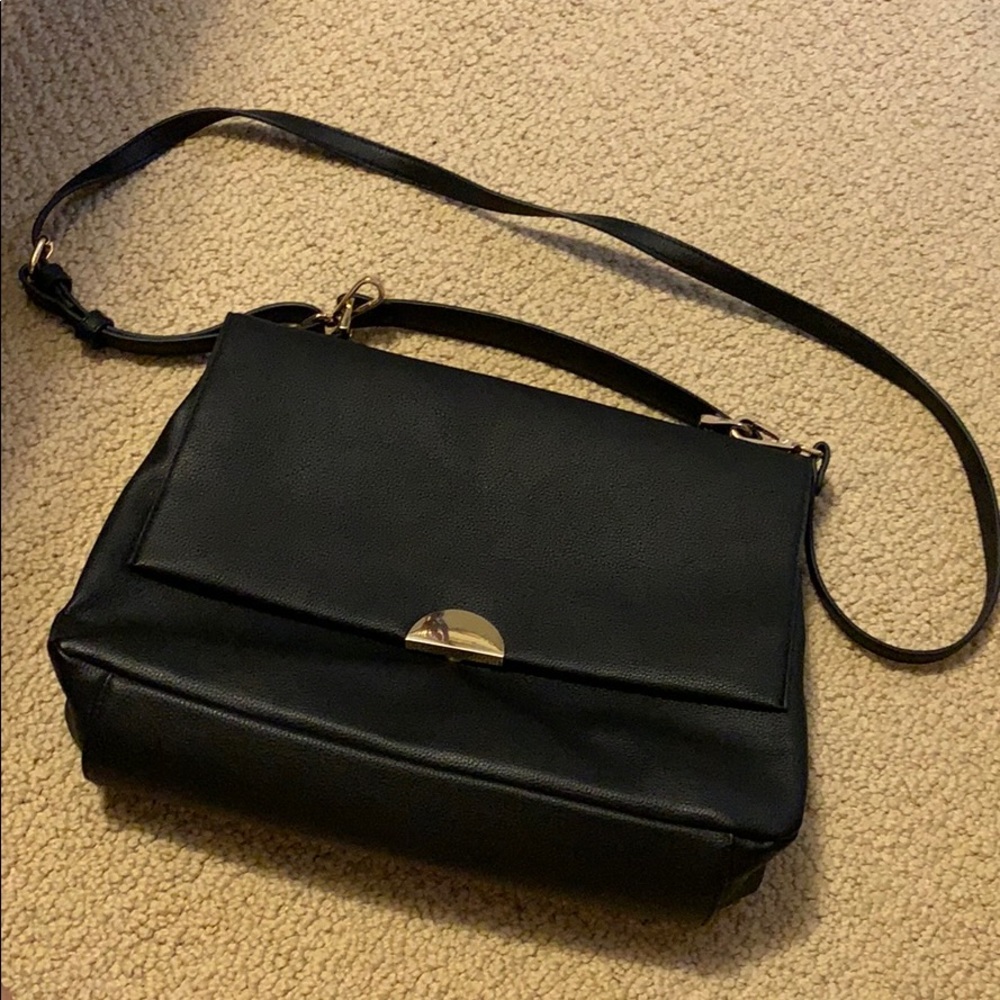 Black leather purse